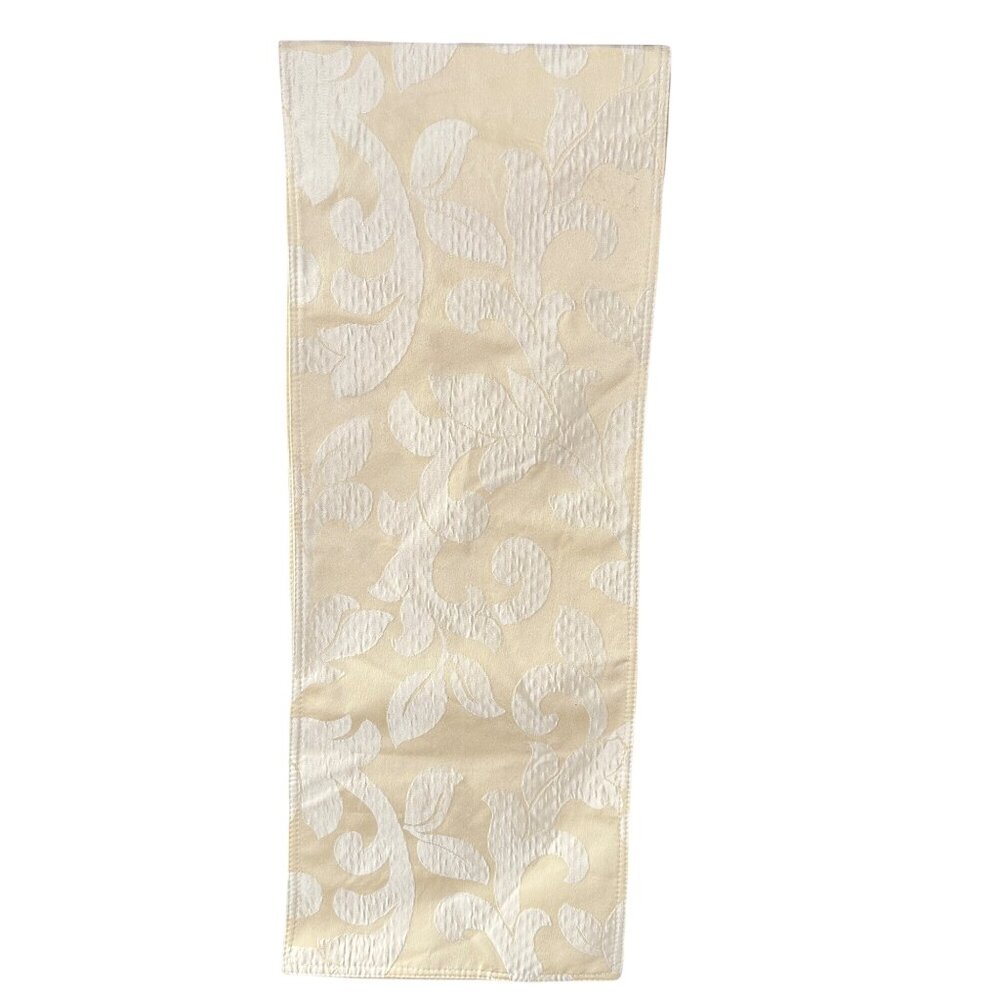 A La Carte By Dainty Home Textured Fabric Table Runner 13" X 72" Polyester Cream